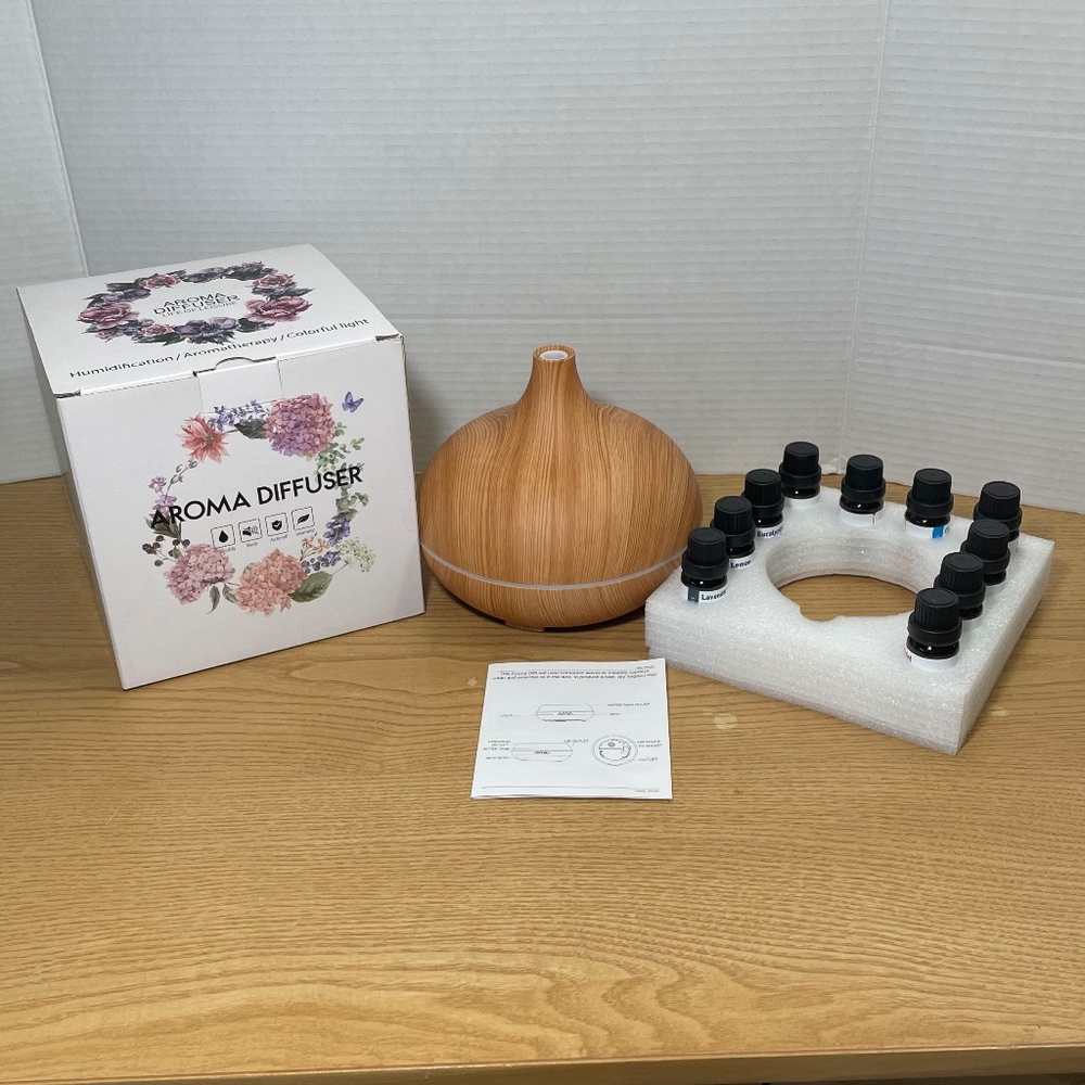 Life of Leisure Aroma Diffuser Lighted Aromatherapy Plus 10 Essential Oils Gift!